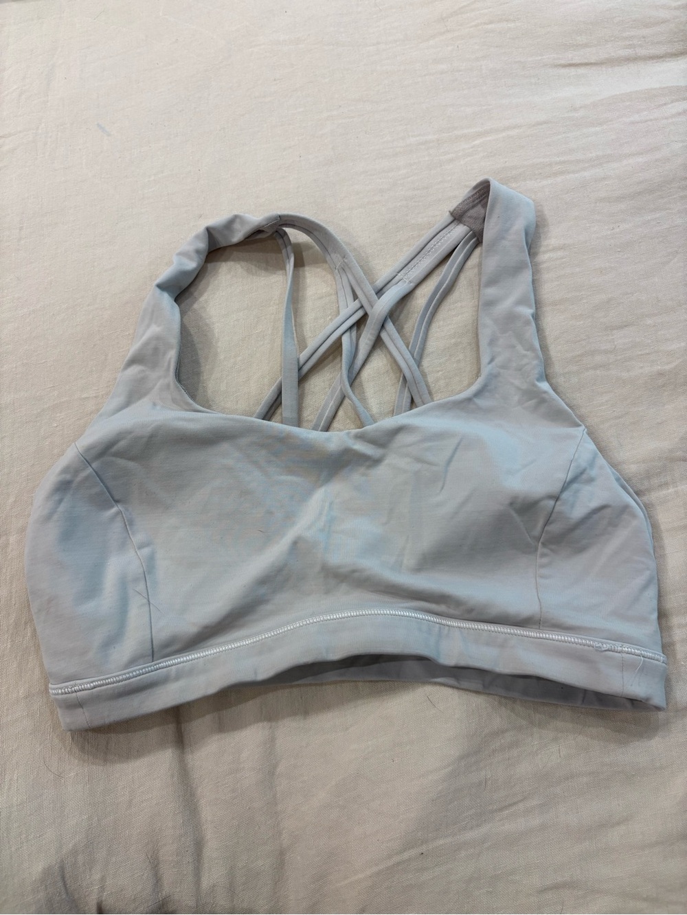 lululemon athletica white Crisscross Strappy Sports Bra